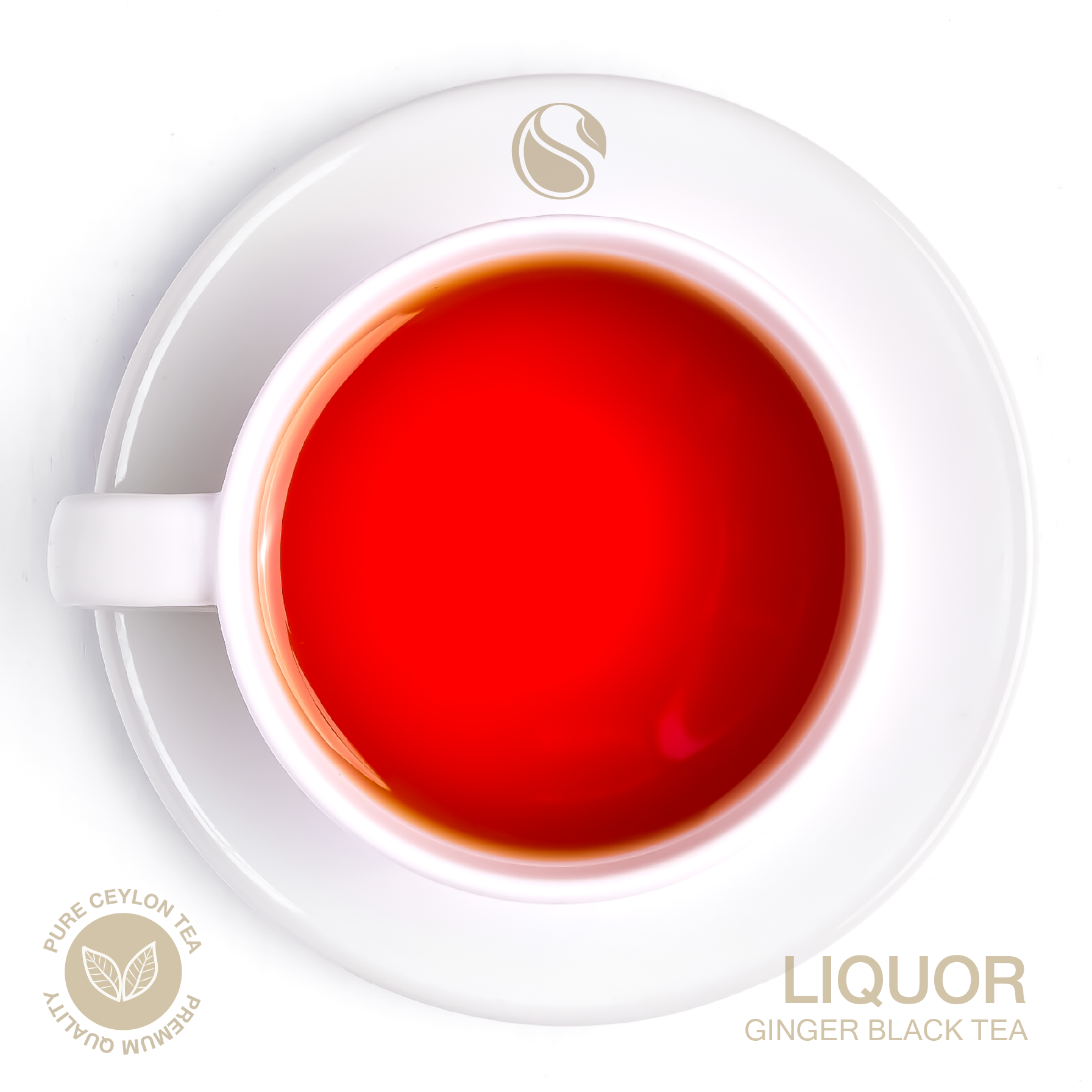 Ginger  Black brewed tea liquor